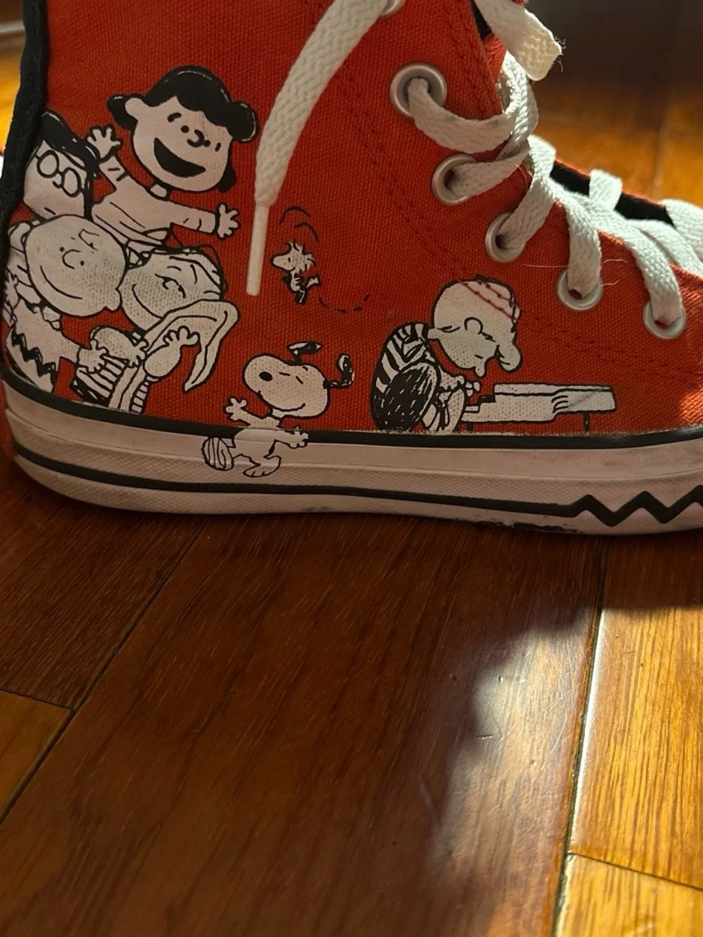 Converse Peanuts Orange High-Top Sneakers - Picture 4 of 7
